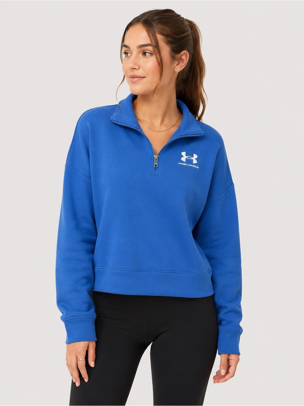 NWT Under Armour Blue Quarter-Zip Pullover Sweatshirt